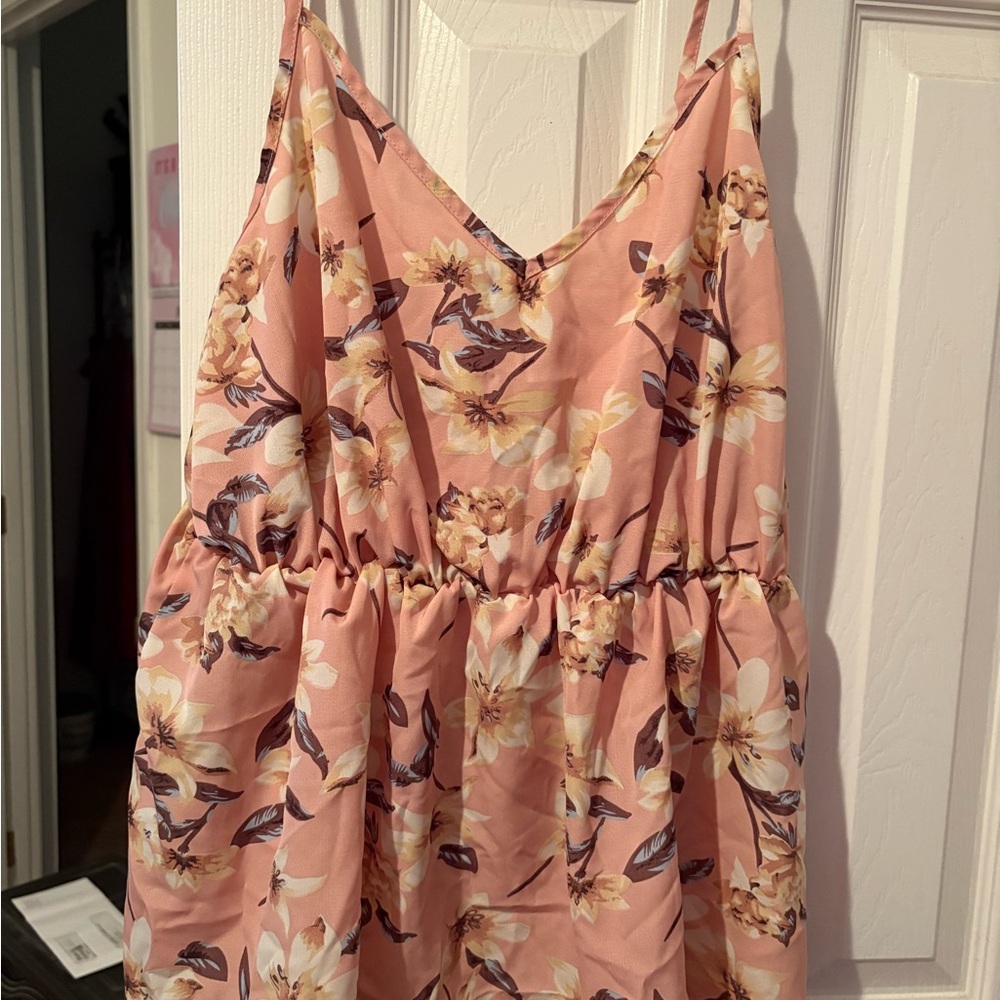 Floral Pink Sleeveless top